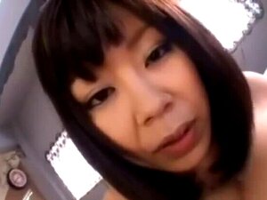 Rin Sakuragi lusty Asian amateur gives hot blowjob