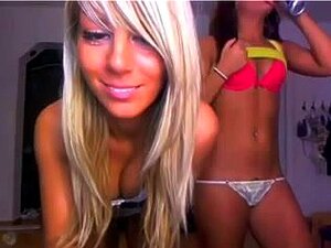 Two immature hotties on a webcam