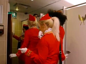 Ebony Stewardess Banged By Pervert Man In Public Toilet Porn