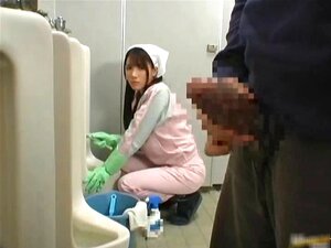 Asian Bathroom Attendant Is In The Mens Part2 Porn