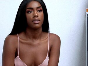 Ebony slut is fond of playing in black porn video