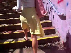 Marvelous ass in white panties in upskirts video