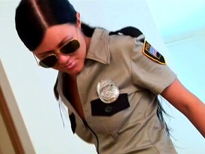 WANKZ- Super Hot Cop Bitch Masturbates, WANKZ- Milana Is A Cop Bitch Dressed In Fishnet Stockings And Costume Police Issued Gear She Conducts A Full Body Cavity Search On Herself With A Glass Dildo As Her Probe Porn