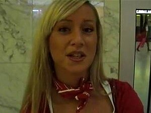 Fucking Hot Blond German Stewardess Public Hot Cumshot, PLEASE DO NOT WRITE NAMES Porn