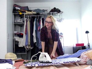 Blonde In Glasses Moaning In Excitement As She Gets Screwed